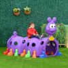 Kids Caterpillar Climbing Tunnel Purple Indoor Outdoor Climb N Crawl Toy Play Structure for 3 6 Years Old Boys Girls Gift