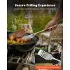 Grilling Accessories, 4PCS BBQ Grill Tool Set, Heavy Duty Stainless Steel Barbecue Tools, Kitchen Utensils with Tong, Spatula, Fork, Brush, for Outdo