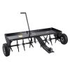 Tow Behind Plug Aerator, 48-Inch Tow Behind Lawn Plug Aerator with Universal Hitch, Pull Behind Aerator with Iron Spikes Alternately Arranged, Lawn A