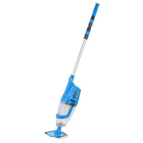 Pool Vacuum, 26 GPM Handheld Cordless Hot Tub Vacuum with Extension Pole, for Deep Cleaning & Strong Suction, Rechargeable Pool Cleaner, Running up t