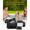 Above Ground Pool Pump, 2.5 HP, 148 GPM Max Flow Single Speed Swimming Pool Pump, 220V 3450 RPM 62 ft Max Head Lift with PP Shell Strainer Basket, 12