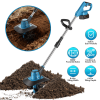 Cordless Tiller Cultivator,800W Electric Cordless Tiller Cultivator, 21V Battery Powered Soil Tiller with 6.69" Depth 8.66" Width, Handheld Garden Cu