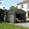 Metal carport, sunshade, rain shelter, dark gray