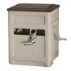 Hose Hideaway 225' Outdoor Garden Hose Reel with Storage Bin and Hose Guide, Taupe