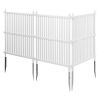 3 Panels Outdoor Privacy Screen, 36 x 45 in Air Conditioner Fence with 19.7 in Ground Stakes, Pool Equipment Enclosure, Strip Vinyl Privacy Fence, Id
