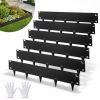 Galvanized Steel Landscape Edging, 6-Pack 40 x 8.15 Inch Metal Edging for Landscaping with Gloves, Easy-to-Install, Heavy Duty Metal Garden Edge Bord