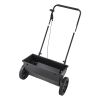 Walk-Behind Push Spreader, 50LBS Capacity, Drop Spreader with Hopper Grate, 18 in Spreading Width & 30 Settings, 10 in All Terrain Tires, Garden & La