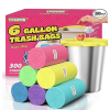 300 Count 6 Gallon Trash Bags - 22 Liter Colored Medium Garbage Bags Unscented 0.94 Mil Thick & Leakproof Wastebasket Liners Kitchen