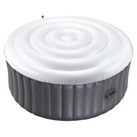 Inflatable Hot Tub Cover, 5.4 Ft Round Hot Tub Cover Protector, Insulated Spa Covers for Inflatable Hottub, Weatherproof and Waterproof Energy Saving