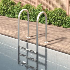 Pool Ladder Silver 304 Stainless Steel Medium Pool Ladder Other