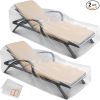 2-Pack Waterproof Outdoor Chaise Lounge Covers for Patio Furniture