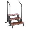 Hot Tub Steps with Handrail, 3-Step Spa Outdoor Stairs, Heavy Duty 25.2 inch Wide Above-Ground/Inflatable Pool Ladder with 550 lbs Weight Capacity, M
