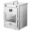 Foldable Camping Oven, Stainless Steel Portable Camping Stove, with 3 Tier Grill, Handle and Thermometer, Use with Wood Burning Fire, Propane Stoves,