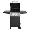 Gas Grill, 3 Burner Propane Gas Grill with Spacious 338 SQ.In Grilling Area, Carbon Steel Enamel Grates, Outdoor 36,000 BTU Patio Garden BBQ Grills w