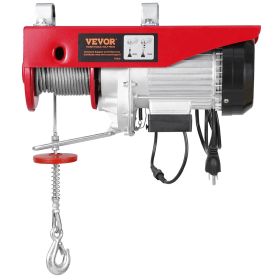 Electric Hoist, 1760 lbs 120V Electric Winch with 328 ft Wireless Remote Control, 40 ft Single Cable Lifting Height, Single/Double Slings, Emergency
