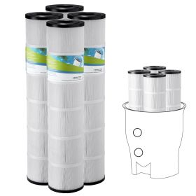 VEVOR Pool Filter Cartridge, 4x 130 Sq. Ft, Spa Hot Tub Filter Cartridge Replacement, Compatible with Pentair CCP520, R173578, PCC130