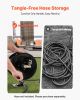 Pressure Washer Hose Reel, 50 ft x 3/8 inch Heavy-Duty Steel Bracket-Mounted Pressure Hose Reel, Wall/Floor/Truck Mount, 4000PSI Max, Manual Power Ha
