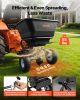 Tow-Behind Spreader, 9.8 ft Spreading Width, Broadcast Spreader with 10" All-Terrain Tires, 85 lbs Capacity Hopper, Adjustable Flow Control, Lawn Spr
