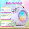 Bubble Machine, Automatic Bubble Maker Rechargeable, 15000+ Big Bubbles per Min, Colorful LED Lights, 90° 360° Rotatable Portable Electric Bubbles To