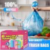 300 Count 6 Gallon Trash Bags - 22 Liter Colored Medium Garbage Bags Unscented 0.94 Mil Thick & Leakproof Wastebasket Liners Kitchen