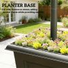 2-piece set of solar lights with flower pot, ambient light, black