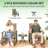 3-Piece Tavern Set, Terrace Chair, Garden Set, Light Brown