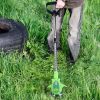200W Cordless String Trimmer & Edger, 2Pcs 1200mAh Battery Weed Wacker with 3 Types Blades, Adjustable Length & Angle (34.25"-48.82"), Lightweight La
