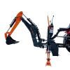 6-FT 3-Point Hitch Swing Backhoe Attachment, 12" Bucket Included, 20-65 HP Tractor, 97" High Reach, Category 1 & 2 Hookups, TMG-TBH72