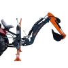 7-FT 3-Point Hitch Swing Backhoe Attachment, 12" Bucket Included, 40-100 HP Tractor, 126" High Reach, Category 1 & 2 Hookups, TMG-TBH84