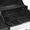 Gas Grill, 3 Burner Propane Gas Grill with Spacious 338 SQ.In Grilling Area, Carbon Steel Enamel Grates, Outdoor 36,000 BTU Patio Garden BBQ Grills w