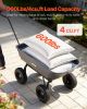 Garden Dump Cart, 600 lbs Poly Dump Cart, Garden Carts Dumps Wagon with 90° Quick-Dumps Mechanism, 180° Swivel Wheels, 270° Flexible Rotating Bearing