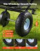 Tow-Behind Spreader, 9.8 ft Spreading Width, Broadcast Spreader with 10" All-Terrain Tires, 85 lbs Capacity Hopper, Adjustable Flow Control, Lawn Spr