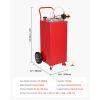 30 Gallon Gas Caddy, Max Flow 32L/min, Diesel Tank with Electric Pump, Diesel Storage Tank with 2 Wheels & 10 ft Hose, Gas Container for ATV, Car, Mo