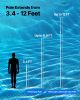 Pool Pole, 3.4 to 12 Ft Telescoping Swimming Pool Cleaning Poles, Professional Adjustable Telescopic Pole with Extension Pole, Heavy Duty Cleaner Sti