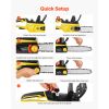 Cordless Chainsaw, 20V 12-Inch Brushless Chainsaw Battery Powered, 4.0Ah Battery and Rapid Charger Included, Handheld Electric Chain Saw for Tree Fel