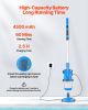 Pool Vacuum, 26 GPM Handheld Cordless Hot Tub Vacuum with Extension Pole, for Deep Cleaning & Strong Suction, Rechargeable Pool Cleaner, Running up t