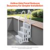 Swimming Pool Ladder, 4-Step Double Handrails Stairs with Non-slip Heavy Duty Steps, Reliable 400 lbs Max Load Capacity, for 48-54 In Inground & Abov