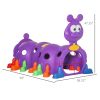 Kids Caterpillar Climbing Tunnel Purple Indoor Outdoor Climb N Crawl Toy Play Structure for 3 6 Years Old Boys Girls Gift