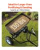 Tow Behind Broadcast Spreader, 130LBS Capacity, Tow/Push Garden Spreader with 13 in Tires, 30 Adjustable Setting & 9.8 ft Spreading Width, Lawn Sprea