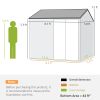 8' x 6' Metal Garden Storage Shed, Extra Large Outdoor Tool Storage House w/ Doors, Window and Air Vents, Dark Gray