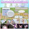 Bubble Machine, Automatic Bubble Maker Rechargeable, 15000+ Big Bubbles per Min, Colorful LED Lights, 90° 360° Rotatable Portable Electric Bubbles To