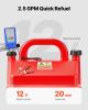 Fuel Caddy, 16 Gallon, Portable Fuel Tank with 12V DC 2.5 GPM Electric Fuel Transfer Pump, 4 ft Delivery Hose & Auto-Stop Sensor Nozzle, Tank Adapter