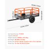Garden Utility Trailer, 22 Cu. Ft. & 1600lbs, ATV UTV Trailer, Tow Behind Steel Dump Trailers, Removable Rear Panel, Heavy Duty Pull Behind Yard Trai