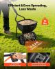 Walk-Behind Spreader, 9.8ft Spreading Width, Push Broadcast Spreader with 10" All-Terrain Tires, Adjustable Flow Control, 15lbs Capacity Hopper, Lawn