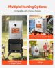 Foldable Camping Oven, Stainless Steel Portable Camping Stove, with 3 Tier Grill, Handle and Thermometer, Use with Wood Burning Fire, Propane Stoves,