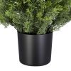 Artificial Topiary Cedar Trees, 36 inch 2 Set Faux Pine Shrubs Plants, Fake Silk Tree Look Real, Easy Assembly for Decor Front Porch Outdoor Patio Ga