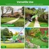 200W Cordless String Trimmer & Edger, 2Pcs 1200mAh Battery Weed Wacker with 3 Types Blades, Adjustable Length & Angle (34.25"-48.82"), Lightweight La