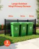 3 Panels Outdoor Privacy Screen, 50 x 48 in Air Conditioner Fence with 27.6 in Ground Stakes, Pool Equipment Enclosure, Vinyl Privacy Fence, Ideal fo