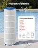 Pool Filter Cartridge, 175 Sq. Ft Spa Hot Tub Filter Cartridge Replacement, Compatible with Pleatco PA175, Hayward C1750, Secure for Kids & Pet, Tril