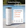 Pool Filter Cartridge, 50 Sq. Ft Spa Hot Tub Filter Cartridge Replacement, Compatible with Hayward C500, CX500-RE, Pleatco, Secure for Kids & Pet, Tr